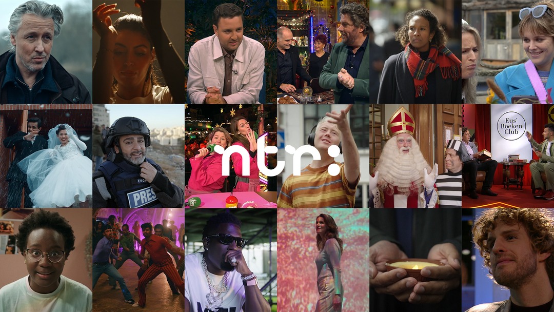 Foto's van verschillende televisieprogramma's van NTR, zoals Het Verhaal van Nederland, Het Klokhuis, Sinterklaasjournaal, Wetenschap en meer.